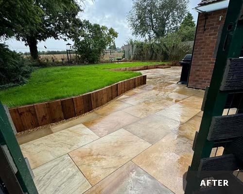 after back garden in duston, northampton